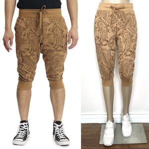 Unisex French Terry Printed Capri Cropped Shorts